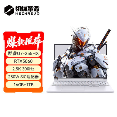机械革命(MECHREVO)极光X 16英寸游戏本笔记本电脑 定制(U7-255HX 64G 1T RTX5060 2.5K屏 180Hz 白)