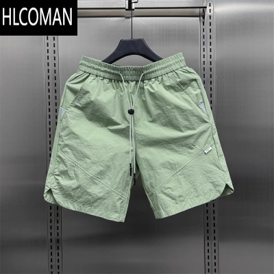 HLCOMAN夏季短裤男士薄款冰丝速干透气网孔五分裤时尚宽松运动休闲沙滩裤