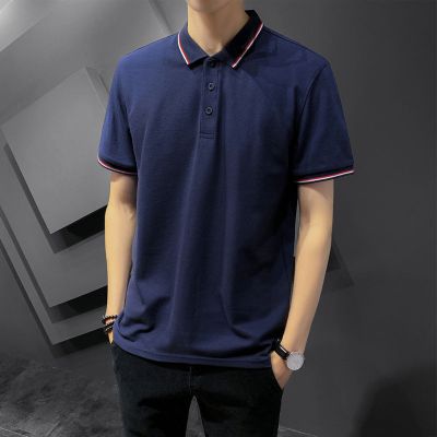 梵克公牛男士短袖T恤夏季修身青年流男装翻领POLO衫百搭半袖体恤男上衣服