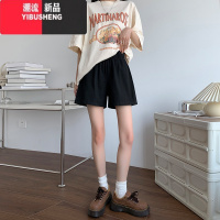 YIBUSHENG棉麻工装短裤女季薄款韩版高腰小个子休闲裤宽松显瘦a字阔腿裤