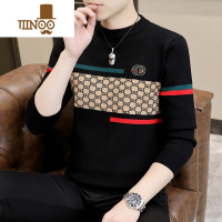 YANXU2023新款男士长袖t恤潮流针织打底衫男装秋衣内搭休闲上衣服