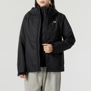 安德玛(Under Armour)女装外套新款运动服户外保暖三合一夹克锻炼连帽休闲服6001005-001 ZP