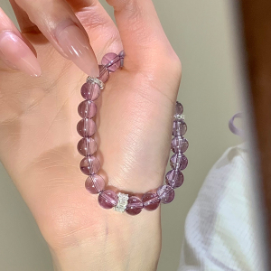 九紫离火天然紫水晶手串女上岸高级感适合夏天的手链高颜值学生党送女朋友老婆情人节七夕生日礼物