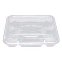 老房太太 一次性餐盒 四格透明 1000ml 可冷藏加热密封防漏打包盒 L349/个