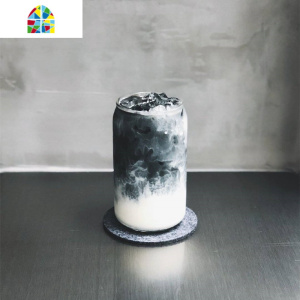 ins网红玻璃杯咖啡杯易拉罐沙冰杯冷饮杯气泡水杯高颜值拿铁杯 FENGHOU