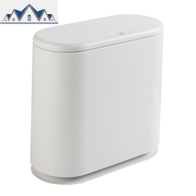 垃圾桶带盖家用客厅创意厨房按压式卫生间垃圾筒有盖厕所大夹缝桶 三维工匠