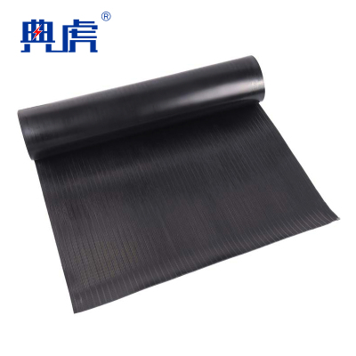 典虎 绝缘胶垫 黑色条纹5mm*1.5m*5m 卷
