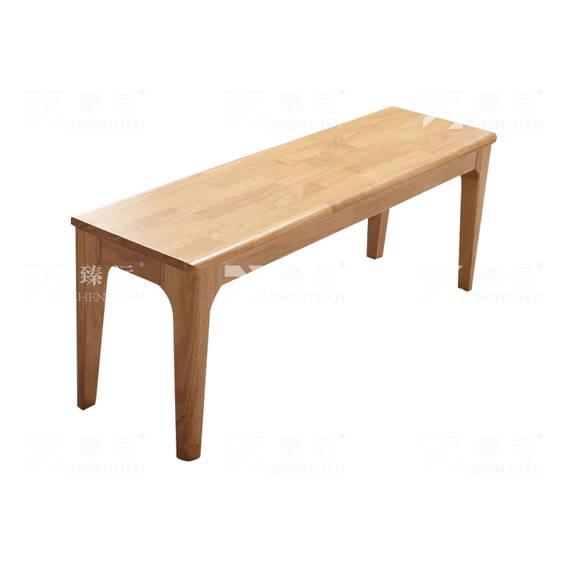 臻远ZY3121620全实木长条凳餐桌凳换鞋凳床尾凳原木色1.2米