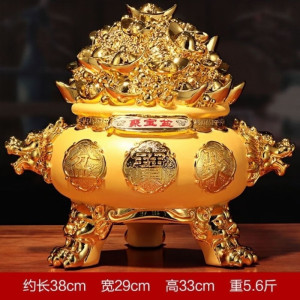 维诺亚聚宝盆摆件理财聚财存钱罐风水家居客厅装饰品店铺开业礼品