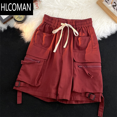 HLCOMAN美式机能工装短裤男夏季日系潮牌多口袋休闲五分裤水洗大裤衩