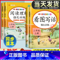 [2本]看图写话+计算应用题 二年级下 [正版]看图写话一年级二年级上册下册人教版老师每日一练专项强化训练范文大全小学生