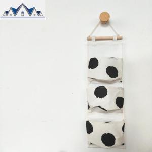 ins韩风黑白奶牛波点家居软装宿舍整理防水折叠收纳挂篮脏衣篮 三维工匠收纳篮