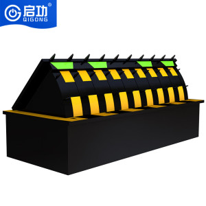 启功自动液压翻板路障机重型电动升降防撞带刺阻车器每米QG-JZLZJ11