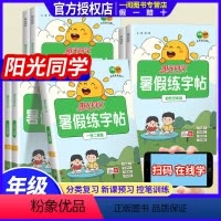 阳光同学暑假练字帖 小学一年级 [正版]阳光同学暑假衔接练字帖一升二升三升四年级升五年级升六年级上册暑假作业语文同步字帖