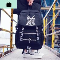 男士背包双肩包韩版时尚潮流旅行包初中高中大学生书包帆布电脑包NEW LAKE b33黑+挂饰大款50*38*18cm