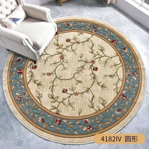美帮汇美式地毯客厅卧室床边茶几衣帽间圆形钢琴地垫现代简约轻奢