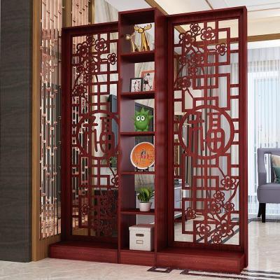 森美人入户进玄关柜隔断柜屏风镂空客厅装饰酒柜小户型新中式