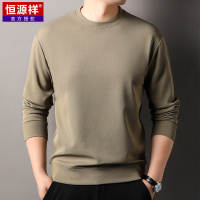 恒源祥纯色卫衣男士2024年新款休闲内搭长袖圆领T恤春秋打底衫潮