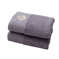 安居先森五星级酒店品质新疆长绒棉奥斯汀毛巾2条礼盒绅士灰