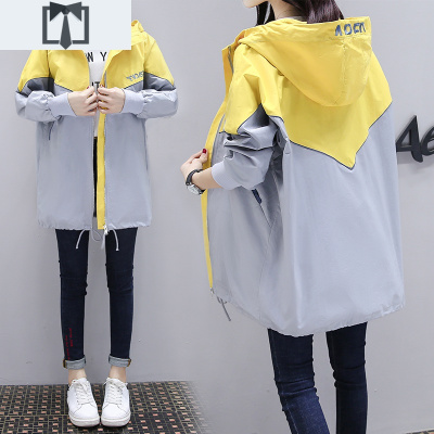 SUNTEK春季风衣女2020新款韩版中长款休闲洋气流行宽松大码胖mm女装外套风衣