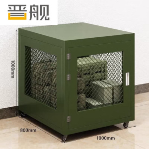 晋舰军绿色网箱金属箱笼应急物资周转箱升级款仓储网笼1000*800*1000