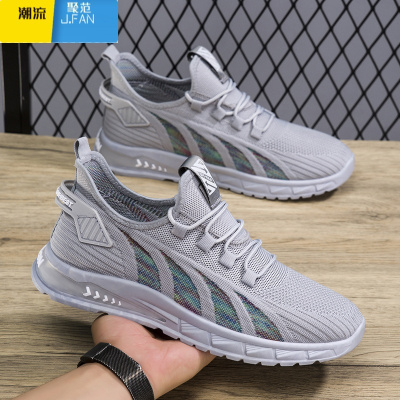 聚范男鞋2024新款百搭网面透气薄款网鞋运动休闲劳保潮鞋飞织