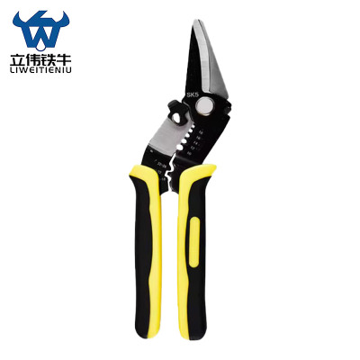立伟铁牛多功能剥线电工剪9寸/把