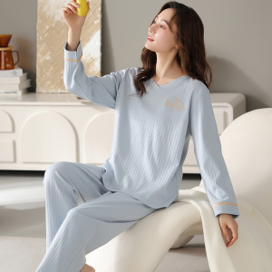 2025年新款睡衣女士秋冬款棉质长袖可爱卡通大码可外穿家居服套装