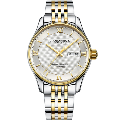 瑞士嘉年华CARNIVAL手表 全自动机械表 休闲时尚双日历罗马条丁机械表 男士防水时尚商务男表金属精钢腕表 8612G