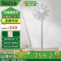 日本西哲Sezze电风扇家用空气循环扇落地扇果岭风扇16档遥控版自动摇头定时台立两用Y-288WH PLUS蓝牙款