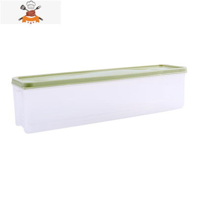 长方形塑料透明厨房日式面条保鲜盒创意带盖冰箱食品收纳盒储物盒 敬平 浅绿色厨房收纳盒