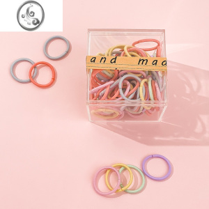 JiMi网红彩色小皮筋女扎头绳女夏季橡皮套发绳头饰2021年新款简约发圈