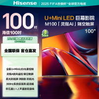 海信电视M100 定制100英寸 U+Mini LED 灵指AI指向遥控 柔光防眩 高刷 帝瓦雷音响