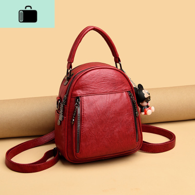 休闲女包包2020新款软面双层多用包单肩斜挎包百搭日韩风手提包女NEW LAKE女斜挎包