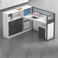 德诚和办公桌屏风工位400款L字型单人位1500*1500*1200mmH组