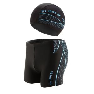 泳裤男成人平角温泉大码游泳裤装备泳帽泳镜男士泳衣游泳套装