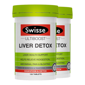 Swisse斯维诗护肝片120片 2瓶装 奶蓟草片肝脏养护 膳食营养补充剂