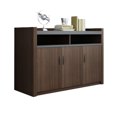易企采 三门柜办公家具档案柜书柜矮柜打印柜子资料柜茶水柜木质办公文件柜职员资料柜