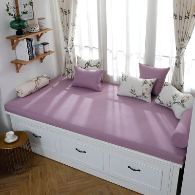 北欧高密度海绵飘窗垫乳胶窗台垫定做沙发毯阳台垫榻榻米卡座 12号色 定制联系客服报价(自拍不发货)