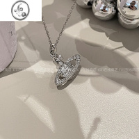 JiMiTiTi 闪钻星球微镶锆石满钻闪亮土星项链女轻奢小众甜酷锁骨链