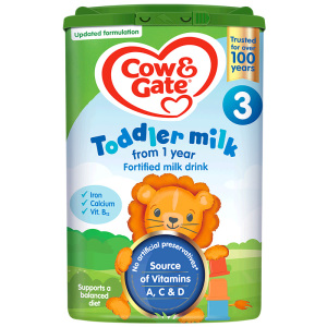 [保税区发货]英国牛栏原装进口COW&GATE婴幼儿配方奶粉3段适合1-2岁 新包装800g