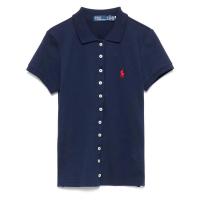Polo Ralph Lauren女士短袖网眼扣领polo衫棉弹力透气