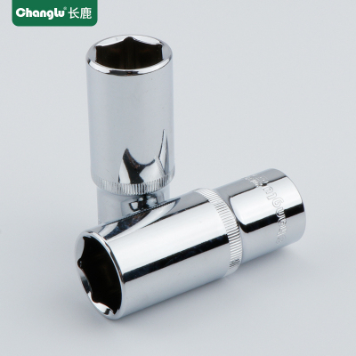 长鹿12.5mm大飞系列1/2寸大飞铬钒钢加长6角套筒头六角长套筒11mm