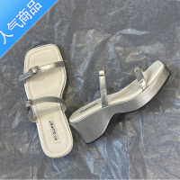 SUNTEK法式小众厚底凉拖鞋女外穿2023年夏季新款简约百搭仙女配裙子凉鞋