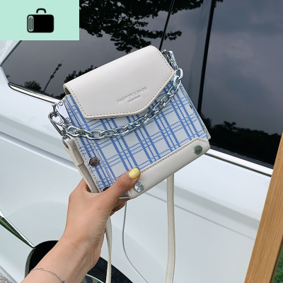 夏天流行格子小包包2020新款潮时尚女包百搭斜挎包网红洋气小方包NEW LAKE女斜挎包