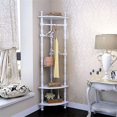 实木衣帽架落地客厅简约现代卧室转角衣架欧式创意多功能挂衣架