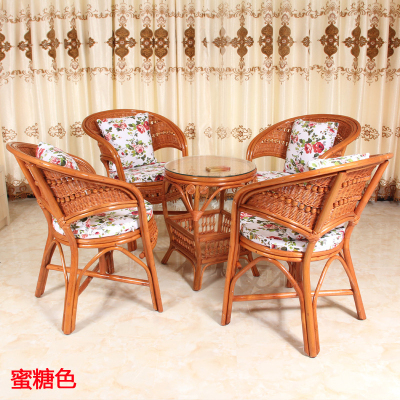 真藤椅三件套阳台桌椅小茶几休闲家用客厅组合简约单人靠背腾椅子