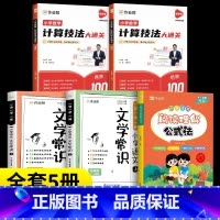阅读理解+计算技法初级 +计算技法高级+文学常识2本 小学通用 [正版]作业帮小学数学计算技法大通关初级高级X32个技法