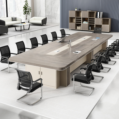 会议室会议桌现代简约大型长条桌洽谈长方形培训桌