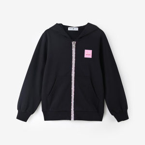 [1件3折]铅笔俱乐部童装2025春装新款女童外套儿童休闲上衣中大童拉链开衫